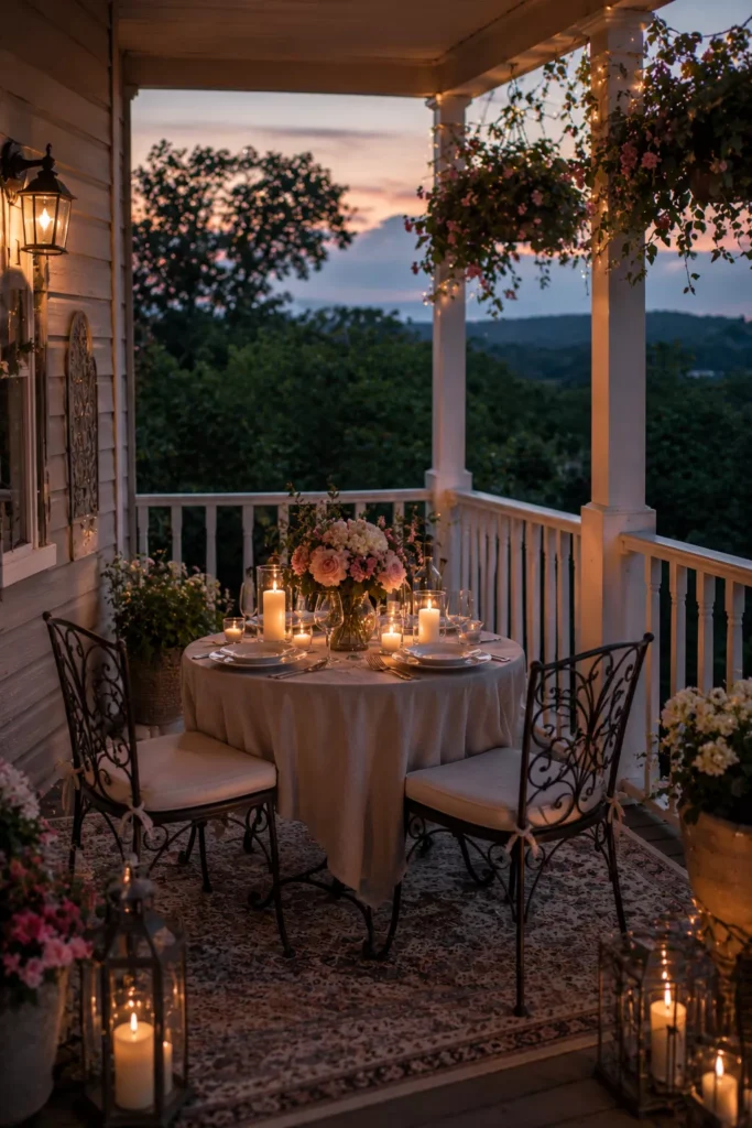 A Candlelit Table Setting for Two