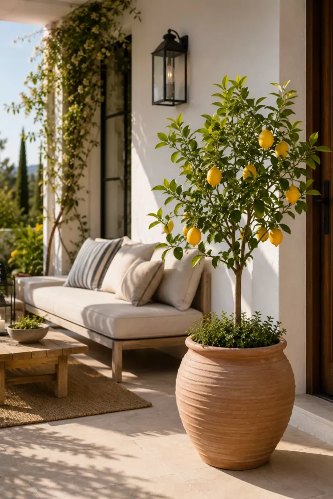 A Citrus Tree in a Pot