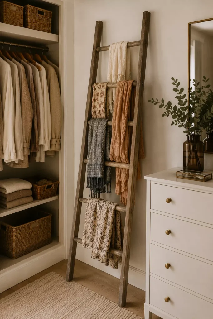 A Ladder for Hanging Scarves