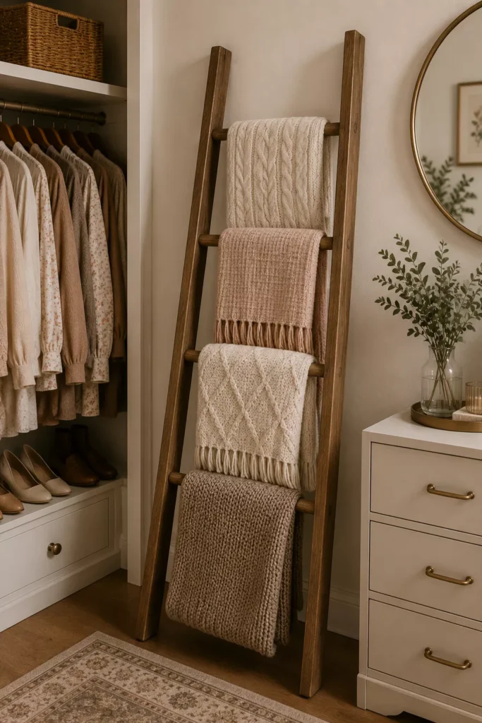 A Quilt Ladder for Blankets
