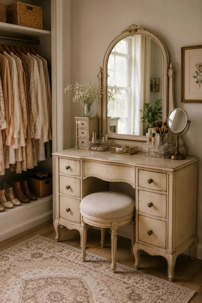 A Vanity Mirror with Storage