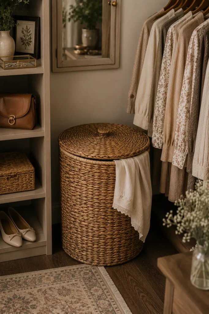 A Woven Hamper for Laundry