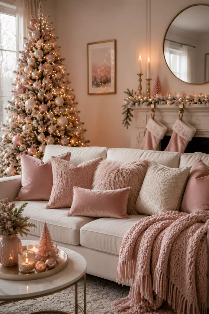 Add Blush Pink Throw Pillows