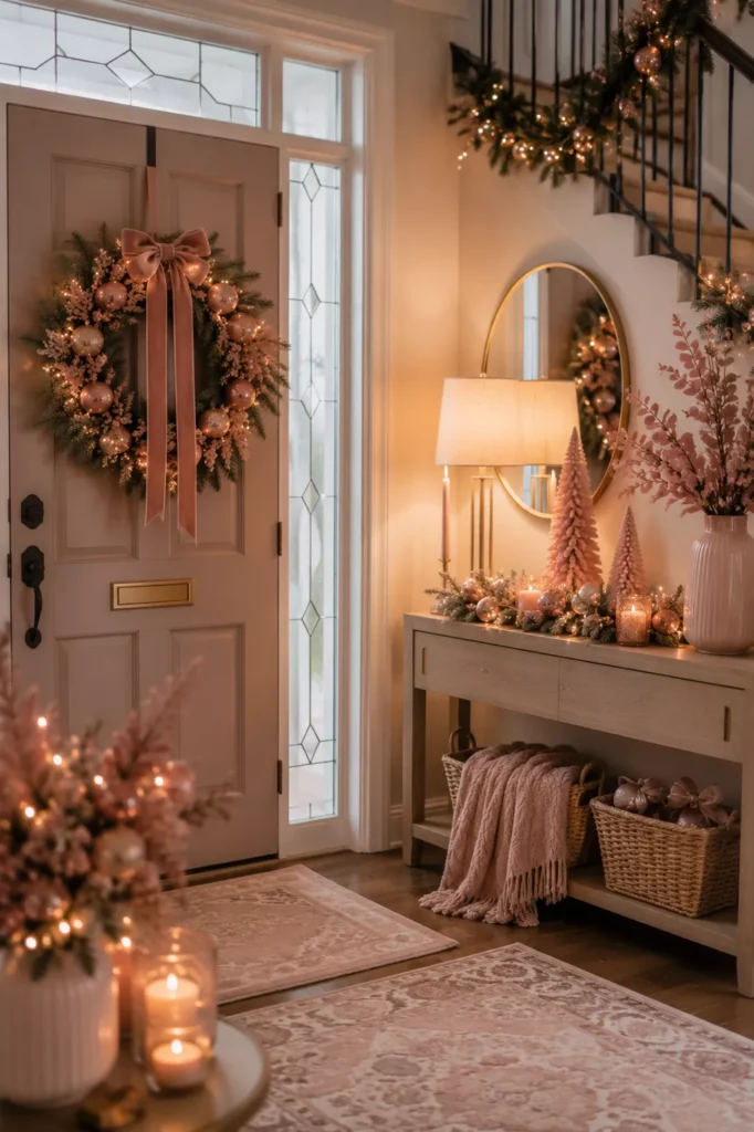 Add a Pink Wreath to Your Front Door