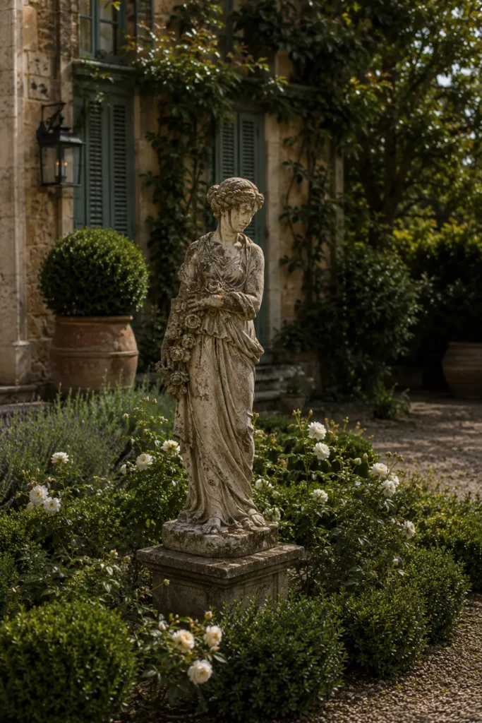 Add a Weathered Garden Statue