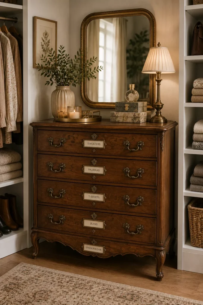An Antique Dresser for Folded Clothes