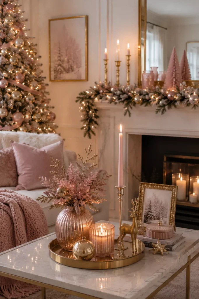 Choose Gold Accents to Balance the Pink