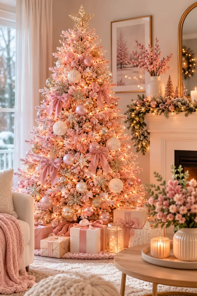 Choose a Blush Pink Christmas Tree
