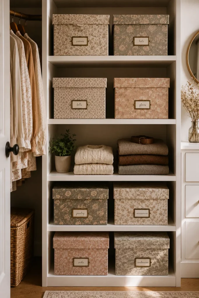 Fabric Covered Storage Boxes