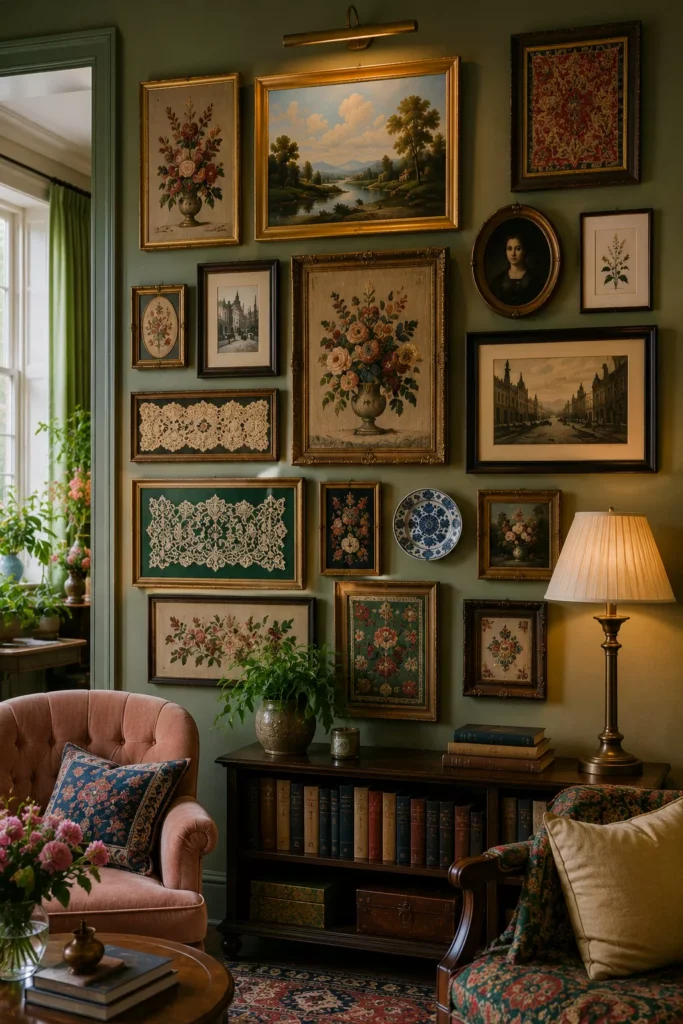 Frame Antique Fabric and Textile Pieces