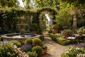 How to Create a Dreamy European Garden With Antique Accents