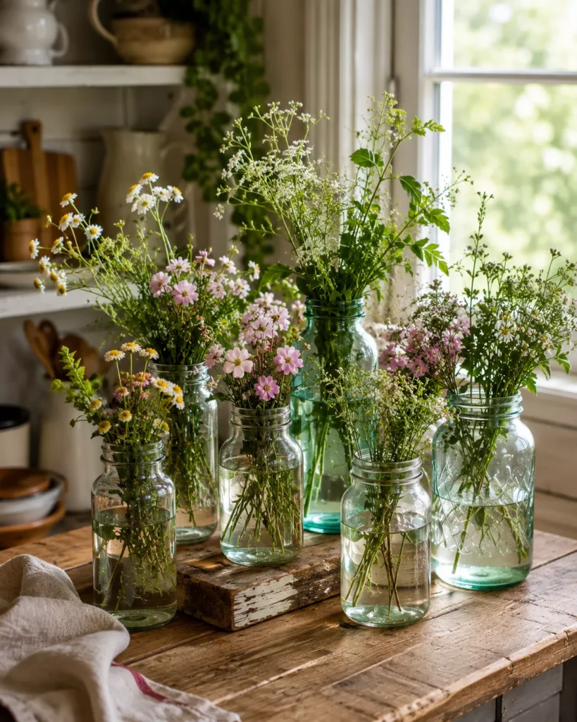 Repurpose Old Jars and Bottles as Vases