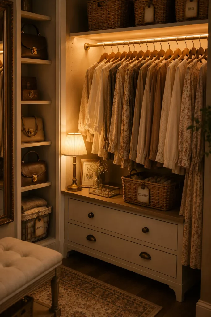 Soft Warm Lighting Inside the Closet