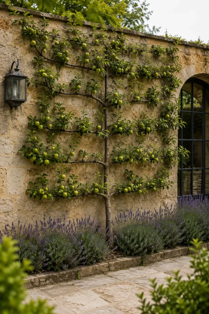 Train Espaliered Fruit Trees Along a Wall