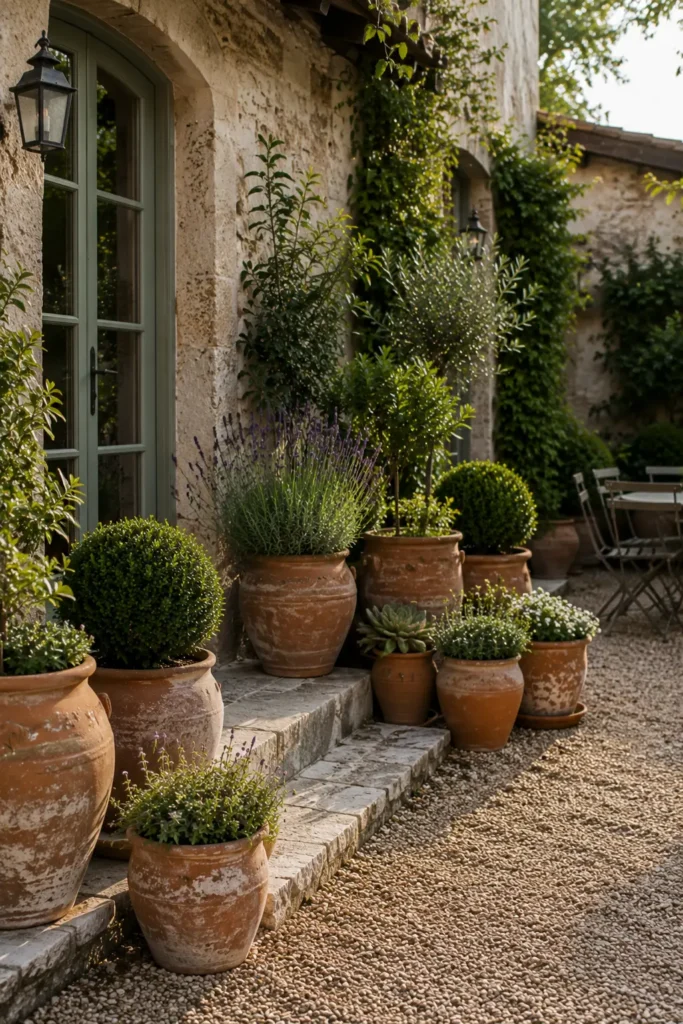 Use Aged Terracotta Pots