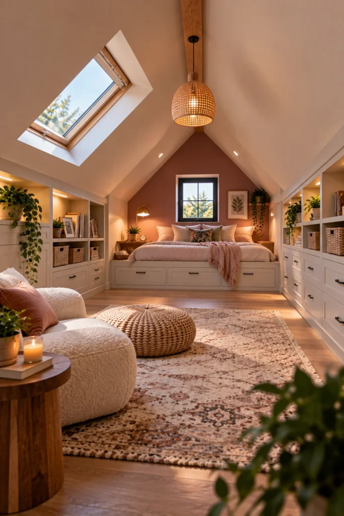 Use Built In Storage Under the Eaves