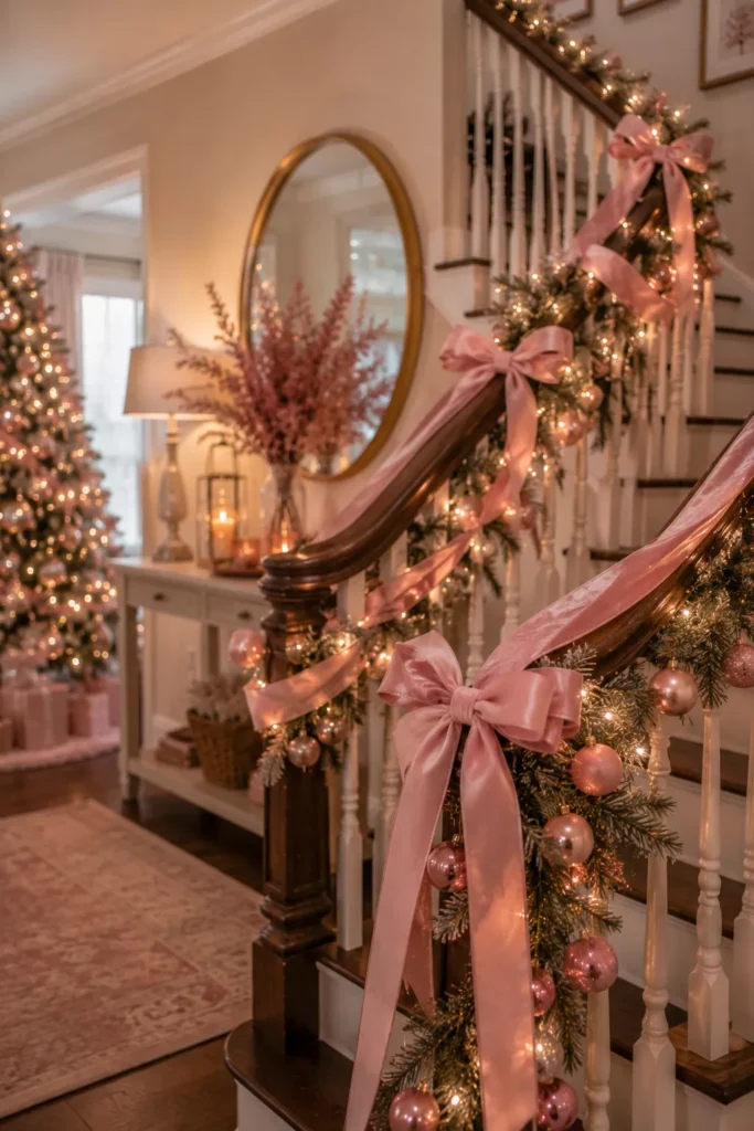 Use Pink Ribbon on Banisters and Railings