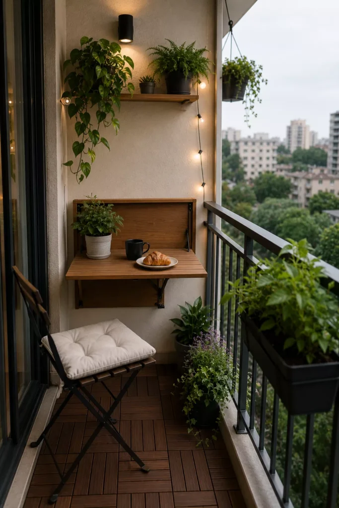 Use a Wall Mounted Drop Leaf Table