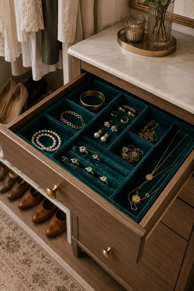 Velvet Lined Jewelry Drawers