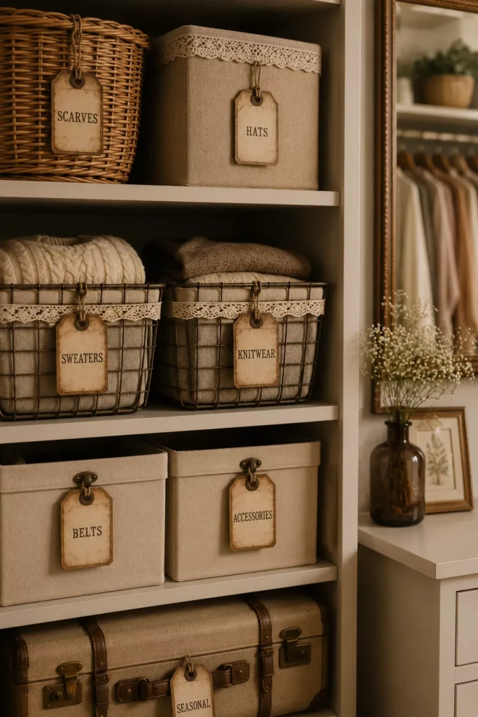Vintage Luggage Tags as Labels
