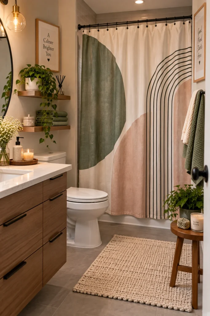 A Bold Shower Curtain