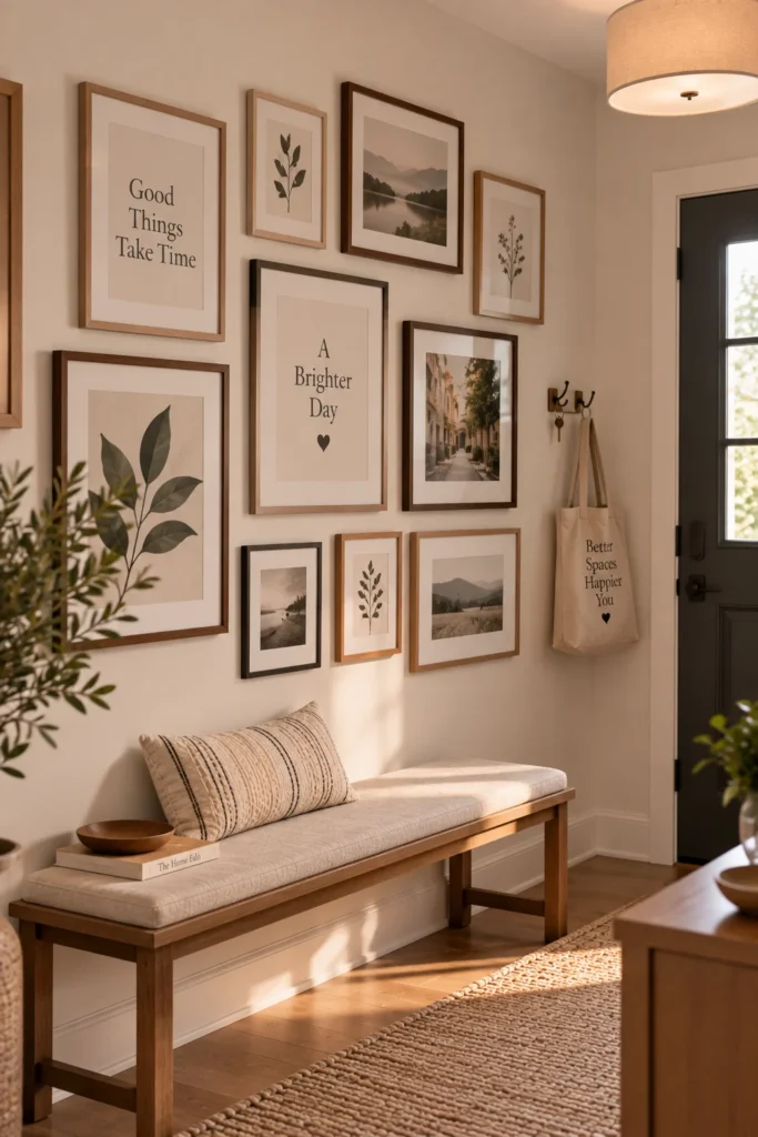 A Gallery Wall Using Removable Strips