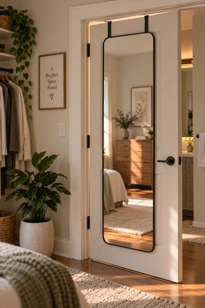 Door Mirrors Mounted Over the Existing Door