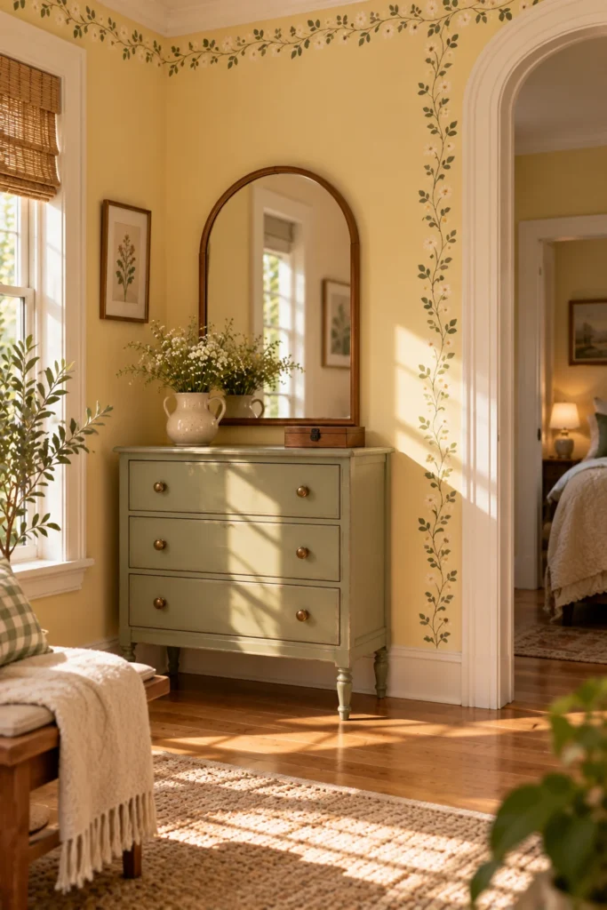 Floral Stenciled Accents