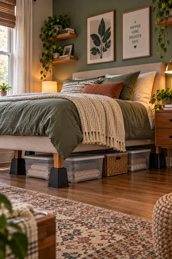 Furniture Risers for Extra Storage