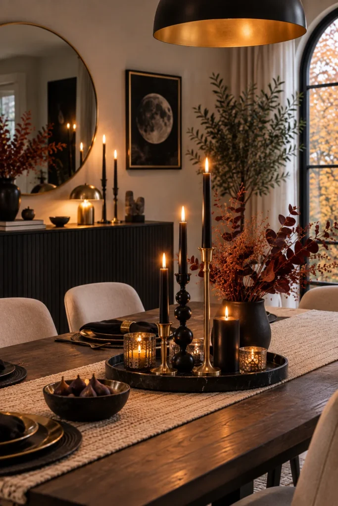Layer Black and Gold Candle Holders Together