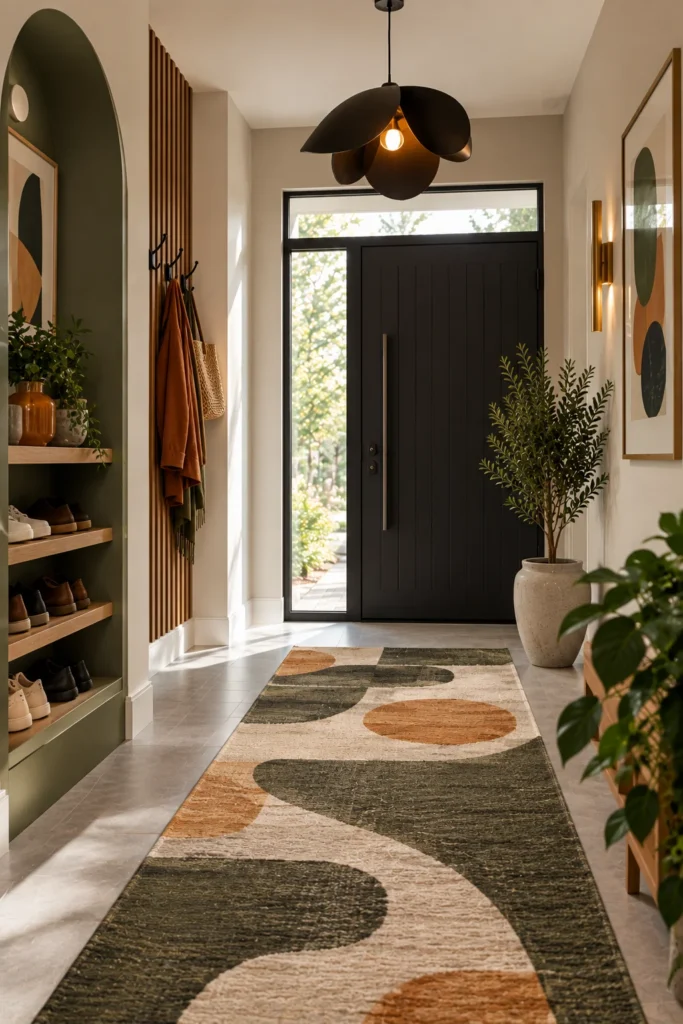 Layer a Bold Patterned Rug as Your Foundation
