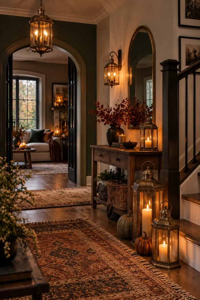Swap Bright Overhead Lights for Antique Brass Lanterns