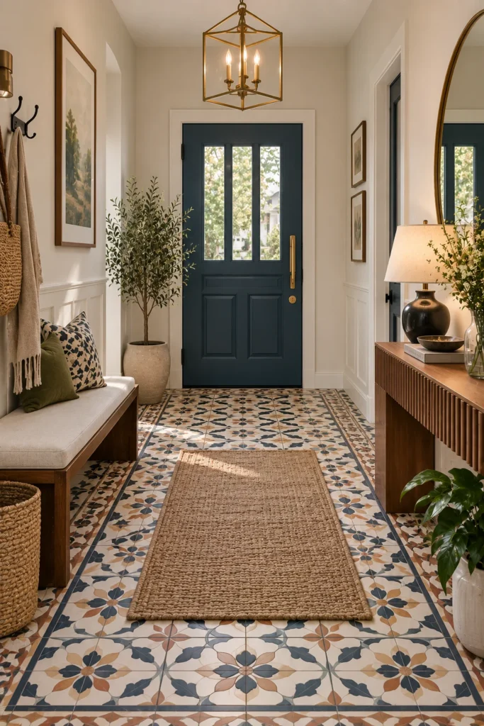 Try Patterned Tile for a Stunning Entryway Floor