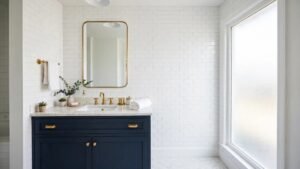 Affordable bathroom tile makeover ideas without replacing tiles in a refreshed bathroom