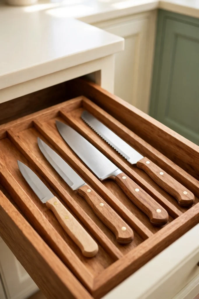 in-drawer knife block insert
