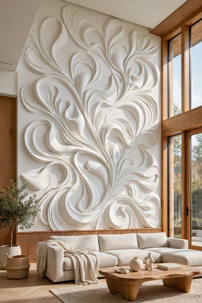 monumental plaster relief art