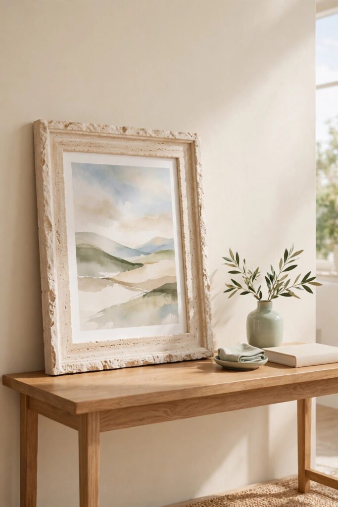 a travertine picture frame
